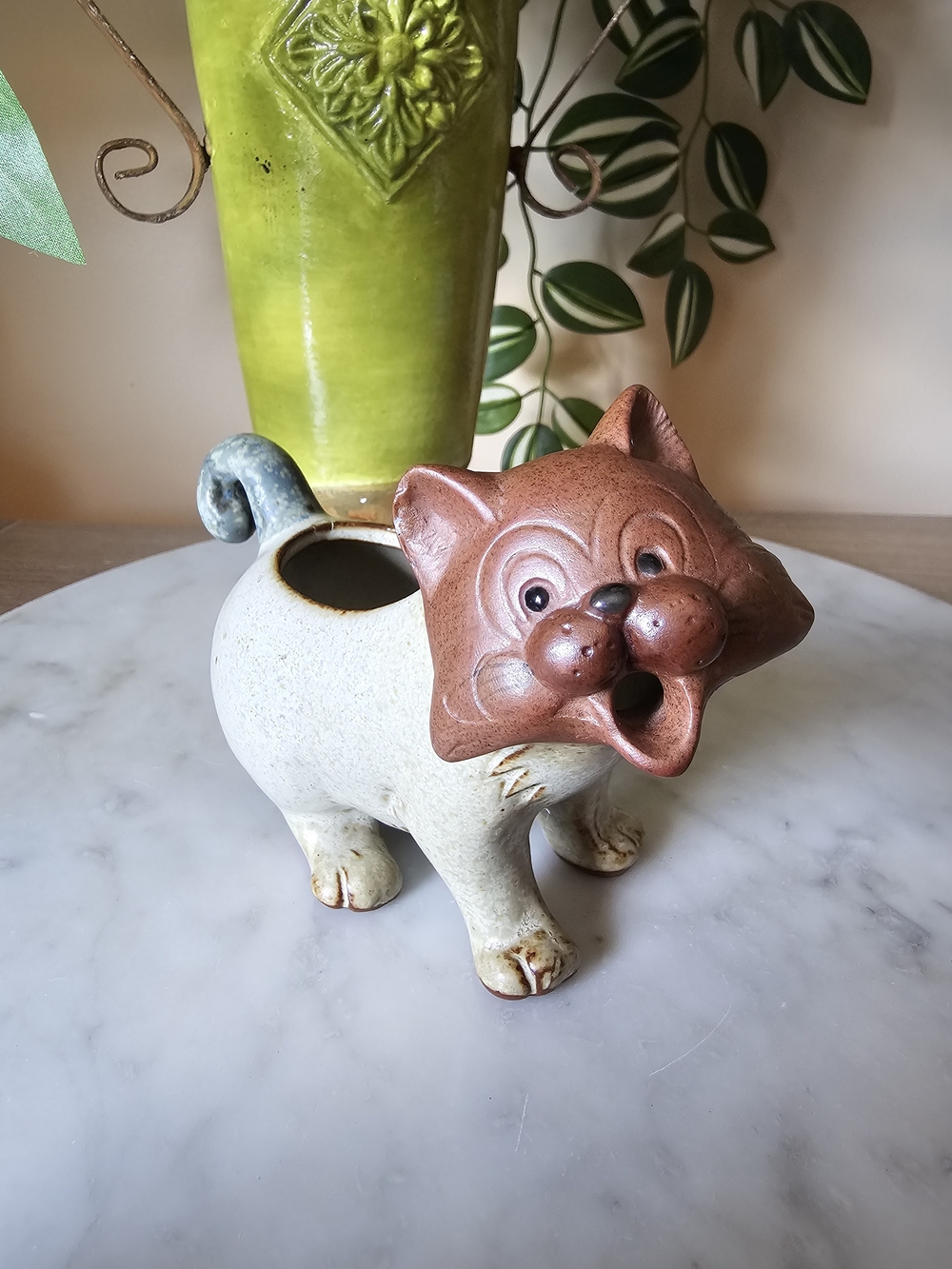 Vintage Giftcraft Japan Stoneware Cat Creamer